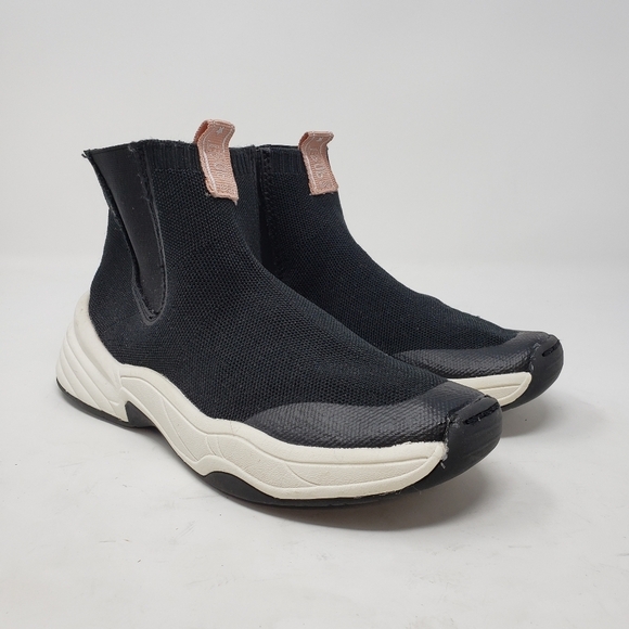 Zara Slip On Sock Style High Tops Sneakers Black Size 35 - Picture 1 of 8